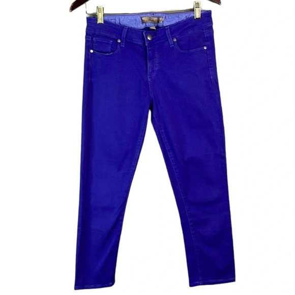 PAIGE Roxbury Purple Skinny Ankle Jeans Blue Pop of Colour Stretch USA Retro 29 - Picture 2 of 12